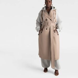 NWT kbb by Kahlana Sweatshiry Trench Coat